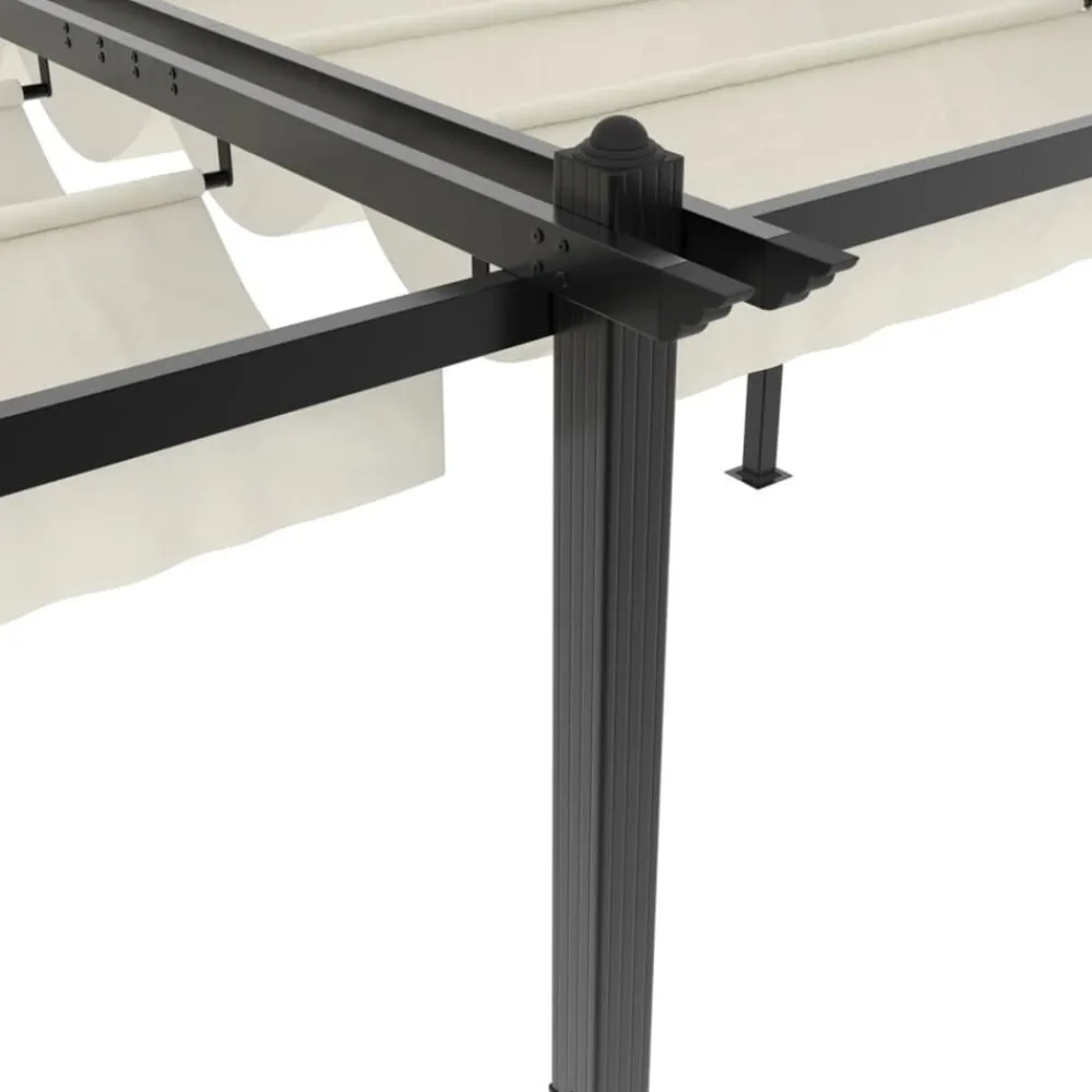 vidaXL Jardín-Cenador de jardín con techo retráctil aluminio 3x6 m