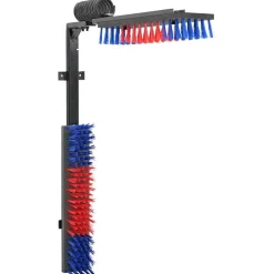 vidaXL Cepillos para Ganado Ajustable Rojo y Azul 84 x 10 x 91 cm PVC Azul y rojo Clearance
