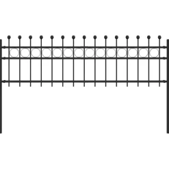 vidaXL Vallas De Jardín-Cerca Anillada Tilburg Negro 200 x 130 cm