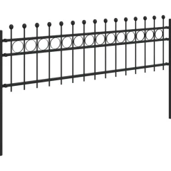 vidaXL Vallas De Jardín-Cerca Anillada Tilburg Negro 200 x 130 cm