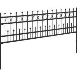 vidaXL Vallas De Jardín-Cerca con Anillo de Pinchos Horst Negro 200 x 130 cm