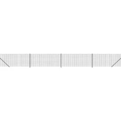 vidaXL Cerca de alambre con brida gris 0,8x10 m Antracita Discount