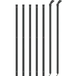 vidaXL Cerca de alambre con brida gris 0,8x10 m Antracita Discount