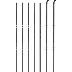 vidaXL Cerca de alambre de acero galvanizado gris 1,4x10 m Antracita Outlet