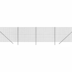vidaXL Vallas De Jardín-Cerca de alambre de acero galvanizado gris 1,4x10 m