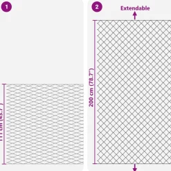 vidaXL Vallas De Jardín-Cerca de eslabones de cadena Verde 2 x 10 m Acero