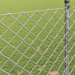 vidaXL Cerca de eslabones de cadena Plateado 10 x 0,4 m Acero galvanizado New