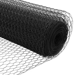 vidaXL Cerca Hexagonal 0,4 x 10 m PVC Gris New