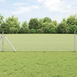 vidaXL Cerca Hexagonal Plateado 0,4 x 10 m Acero galvanizado Discount