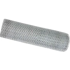 vidaXL Cerca Hexagonal Plateado 0,6 x 10 m Acero galvanizado Clearance