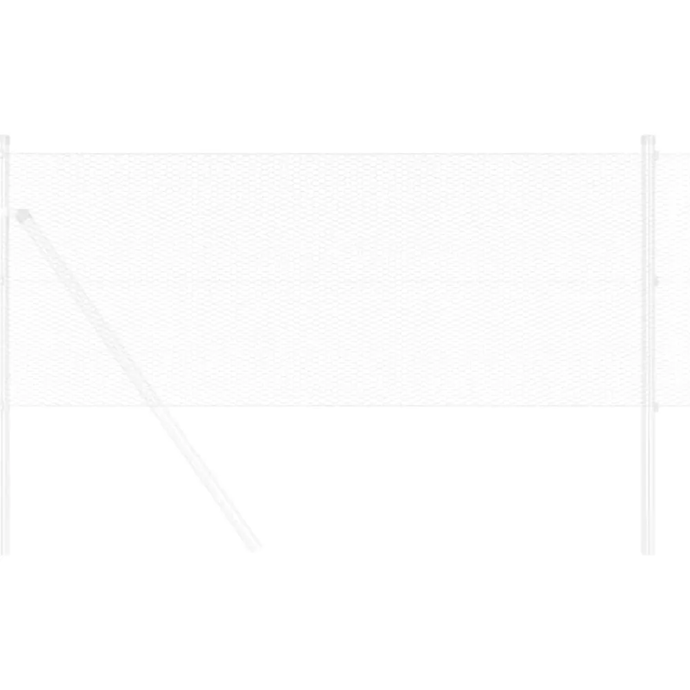 vidaXL Cerca Hexagonal Plateado 0,6 x 10 m Acero galvanizado Clearance