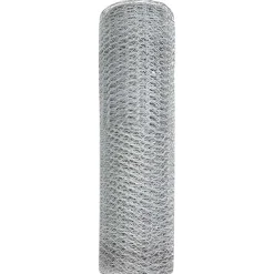 vidaXL Cerca Hexagonal Plateado 0,6 x 10 m Acero galvanizado Clearance