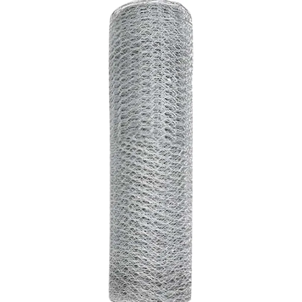 vidaXL Cerca Hexagonal Plateado 0,6 x 10 m Acero galvanizado Clearance