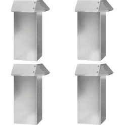 vidaXL Cercas para caracoles 8 pcs Plateado Acero galvanizado Best
