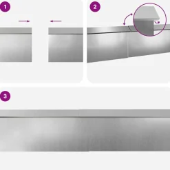vidaXL Cercas para caracoles 8 pcs Plateado Acero galvanizado Best