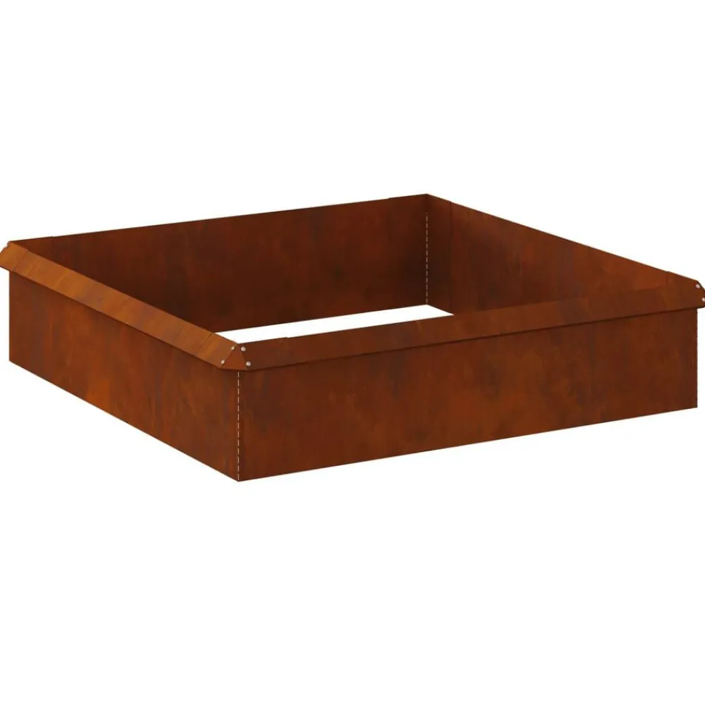 vidaXL Vallas De Jardín-Cercas para caracoles 8 pcs Oxidado Acero autopatinable