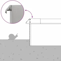 vidaXL Vallas De Jardín-Cercas para caracoles 8 pcs Plateado