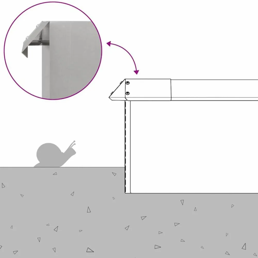 vidaXL Vallas De Jardín-Cercas para caracoles 8 pcs Plateado