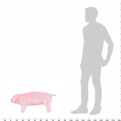 vidaXL Juguetes-Cerdito de peluche de pie rosa XXL