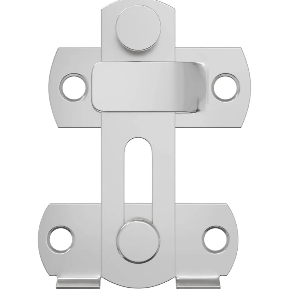 vidaXL Accesorios De Bricolaje-Cerradura de puerta 2 pcs Plateado 70 x 8 mm Acero