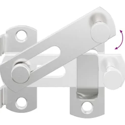 vidaXL Accesorios De Bricolaje-Cerradura de puerta 2 pcs Plateado 70 x 8 mm Acero