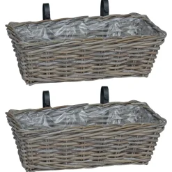 vidaXL Decoración-Cesta Colgante para Plantas 2 pcs 48 x 22 x 15 cm