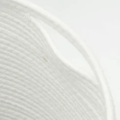 vidaXL Cesta de almacenaje con tapa algodón marrón y blanco Ø40x35 cm Marr&oacute;n Online