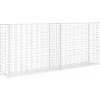 vidaXL Vallas De Jardín-Cesta de gaviones de acero galvanizado 85x30x200 cm