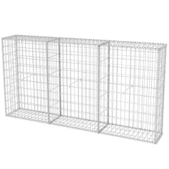 vidaXL Vallas De Jardín-Cesta de muro de gaviones acero galvanizado 200x30x100 cm