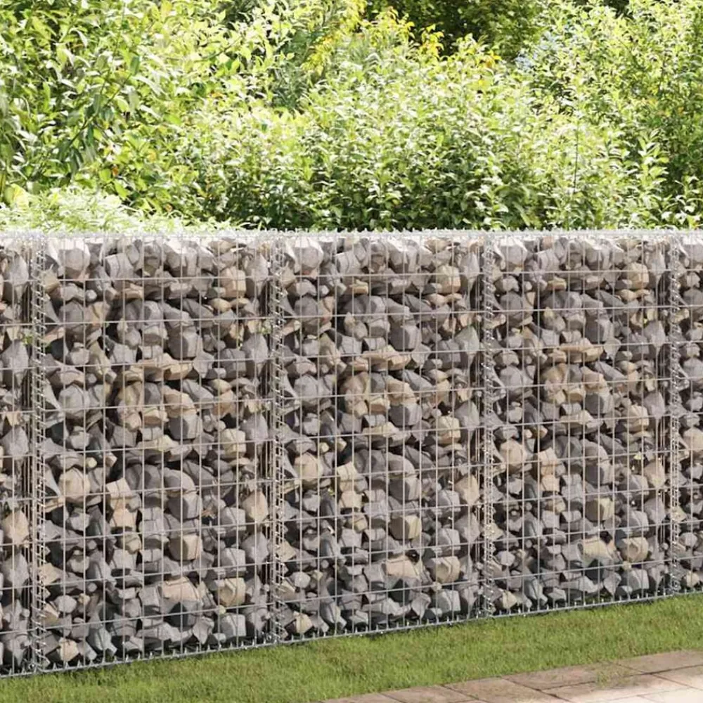 vidaXL Vallas De Jardín-Cesta de muro de gaviones acero galvanizado 200x30x100 cm