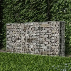 vidaXL Vallas De Jardín-Cesta de muro de gaviones acero galvanizado 200x30x100 cm
