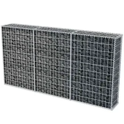 vidaXL Vallas De Jardín-Cesta de muro de gaviones acero galvanizado 200x30x100 cm