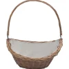 vidaXL Accesorios Para Hornos De Leña Y Chimeneas-Cesta para leña con asas sauce marrón 57x46,5x52 cm