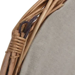 vidaXL Accesorios Para Hornos De Leña Y Chimeneas-Cesta para leña con asas sauce marrón 57x46,5x52 cm