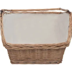 vidaXL Accesorios Para Hornos De Leña Y Chimeneas-Cesta para leña con asas sauce marrón 61,5x46,5x58 cm