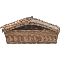 vidaXL Accesorios Para Hornos De Leña Y Chimeneas-Cesta para leña con asas sauce marrón 61,5x46,5x58 cm