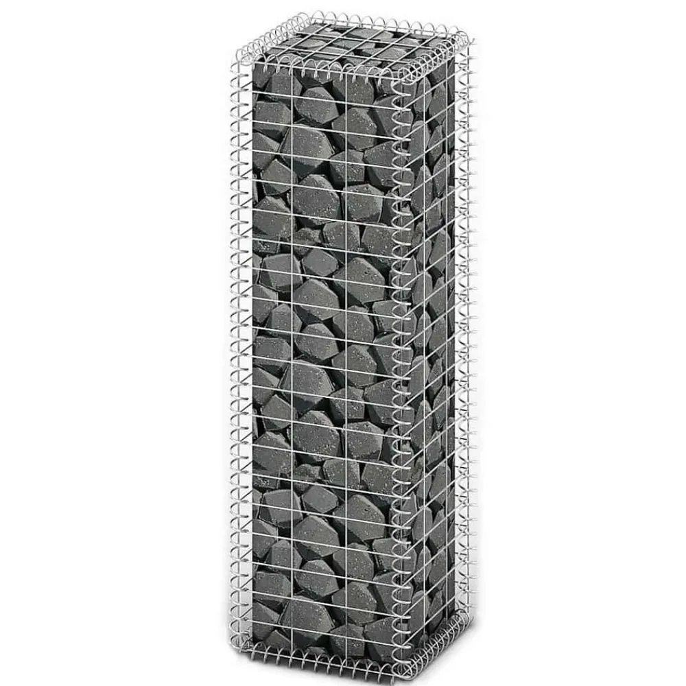 vidaXL Vallas De Jardín-Cesta para muro de gaviones de alambre galvanizado 100x30x30 cm