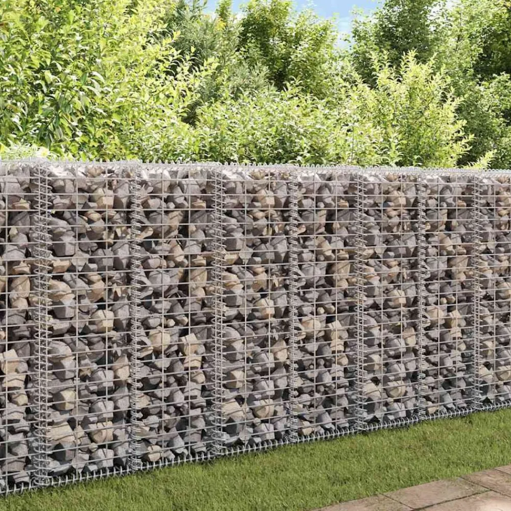 vidaXL Vallas De Jardín-Cesta para muro de gaviones de alambre galvanizado 100x30x30 cm
