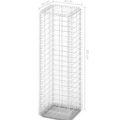 vidaXL Vallas De Jardín-Cesta para muro de gaviones de alambre galvanizado 100x30x30 cm