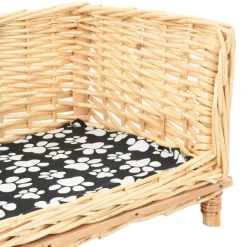 vidaXL Productos Para Mascotas-Cesta para perros con cojín sauce 50x33x30 cm