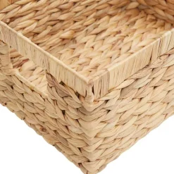 vidaXL Productos Del Hogar-Cestas de Almacenamiento 3 pcs Natural Jacinto de agua