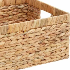 vidaXL Productos Del Hogar-Cestas de Almacenamiento 3 pcs Natural Jacinto de agua