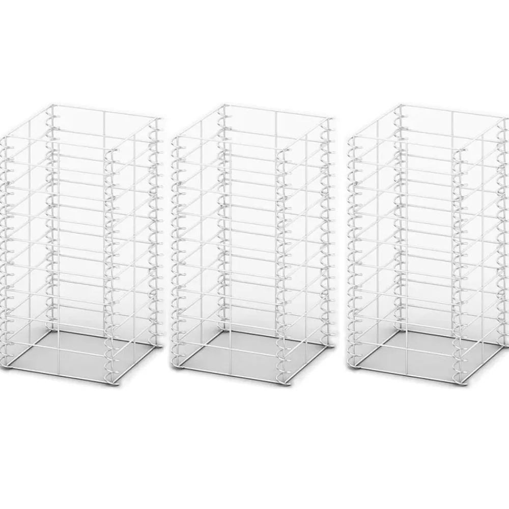 vidaXL Vallas De Jardín-Cestas de muro de gaviones alambre galvanizado 25x25x50cm 3 uds