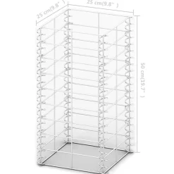 vidaXL Vallas De Jardín-Cestas de muro de gaviones alambre galvanizado 25x25x50cm 3 uds