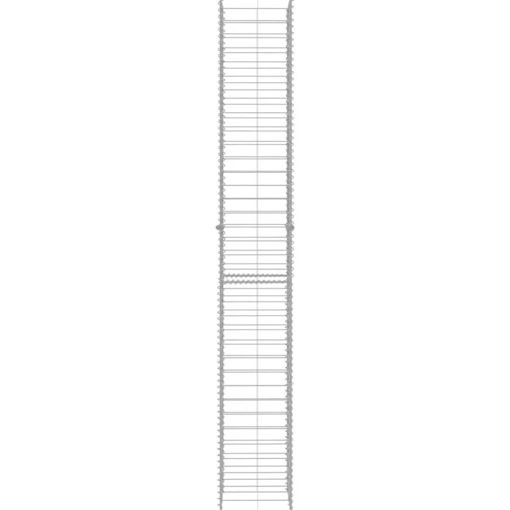 vidaXL Vallas De Jardín-Cestas de muro de gaviones 3 uds acero galvanizado 25x25x197cm