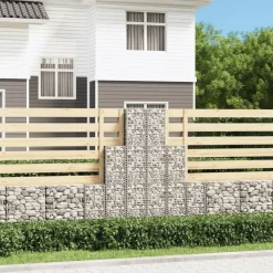 vidaXL Vallas De Jardín-Cestas de muro de gaviones alambre galvanizado 6 unidades