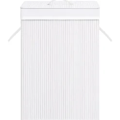 vidaXL Productos Del Hogar-Cesto de la ropa sucia de bambú 2 secciones 72 l