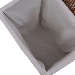 vidaXL Cesto de la ropa sucia de sauce marrón Marr&oacute;n Online