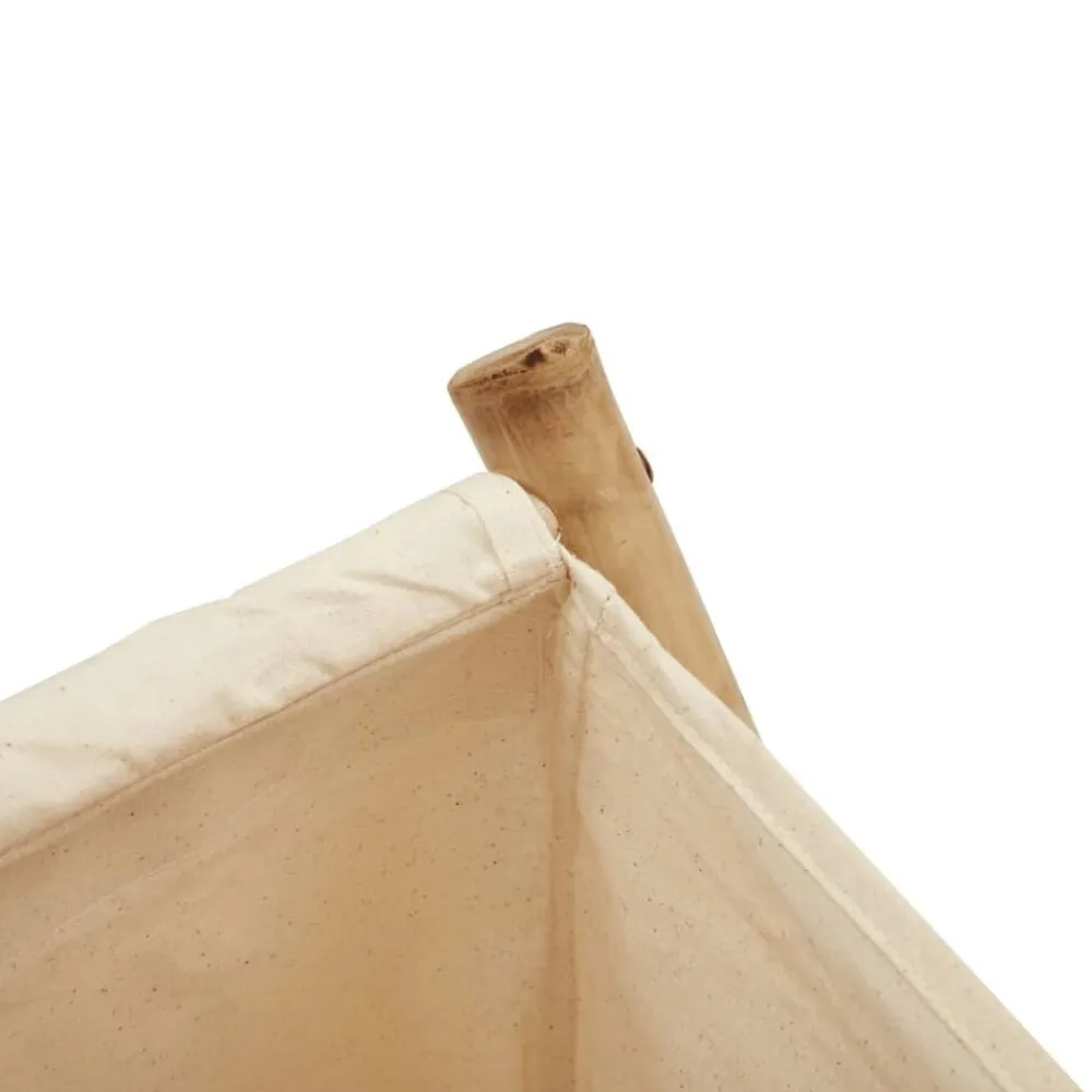 vidaXL Productos Del Hogar-Cesto de la ropa sucia de bambú blanco crema 41,5x36x63,5 cm