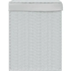 vidaXL Productos Del Hogar-Cesto de ropa sucia con tapa ratán sintético 46x33x60 cm
